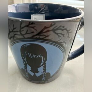 Zak! Wednesday Black and Blue with Silhouette Design 15oz Mug